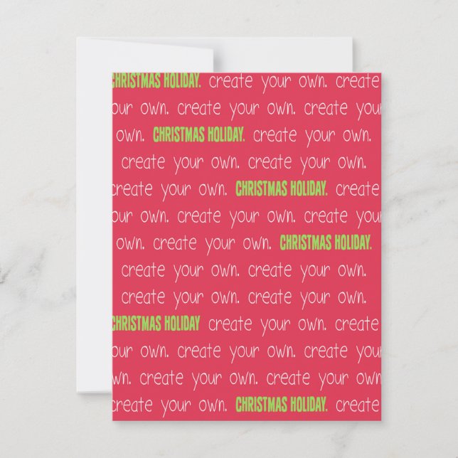 Create your own flat holiday card (Front)