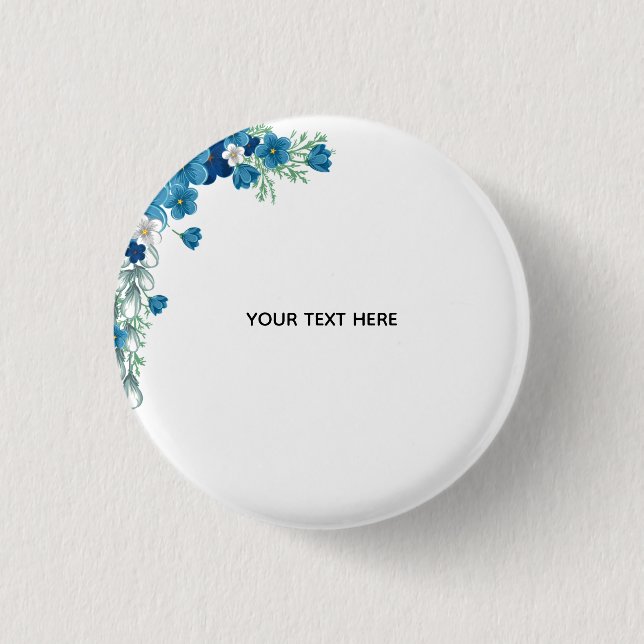 Create Your Own Floral 1 Inch Round Button (Front)