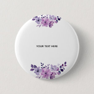 Create Your Own Floral 2 Inch Round Button