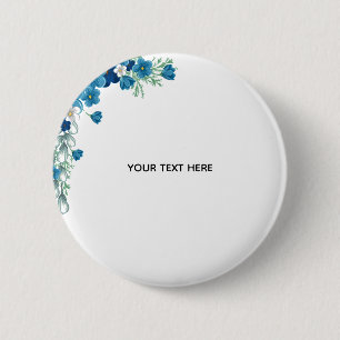 Create Your Own Floral 2 Inch Round Button