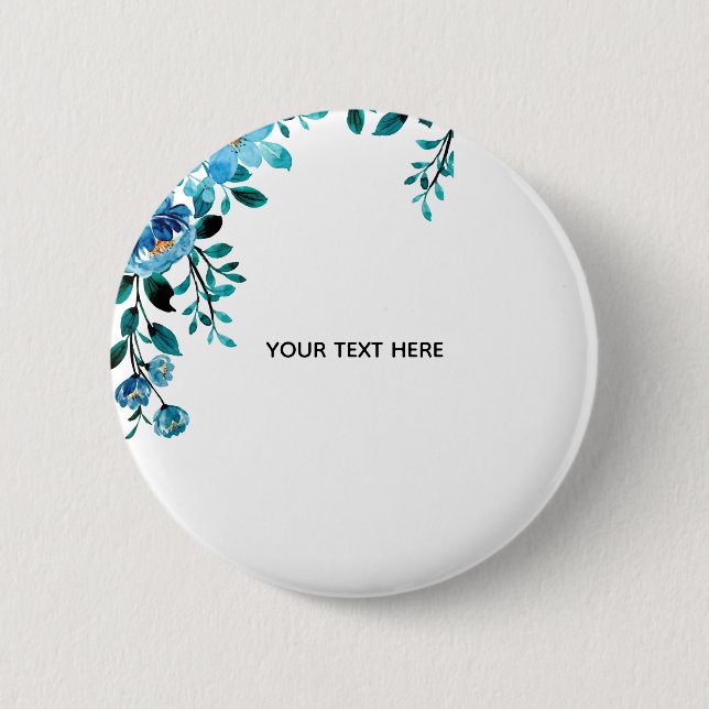 Create Your Own Floral 2 Inch Round Button (Front)