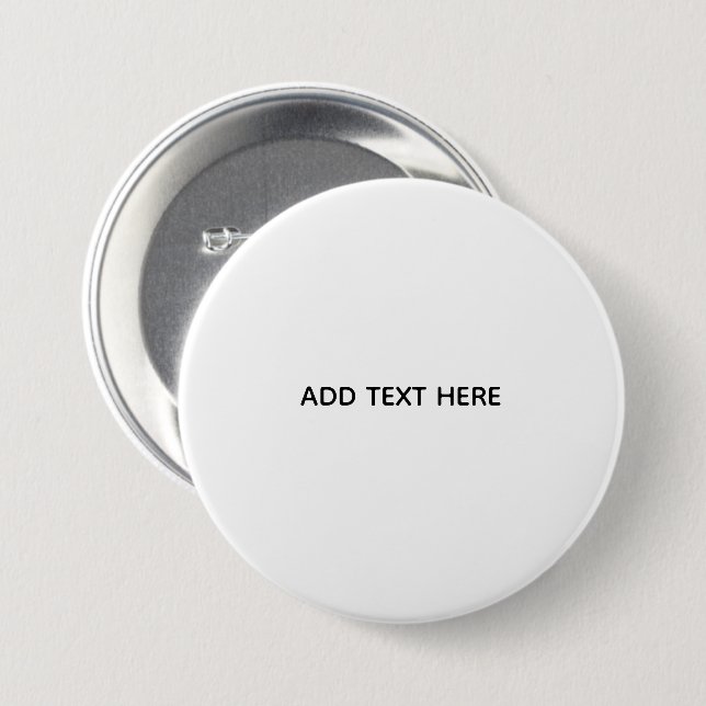 Create Your Own Floral  3 Inch Round Button (Front & Back)