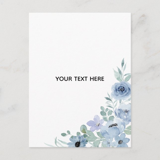 Create Your Own Floral  Announcement Postcard (Front)