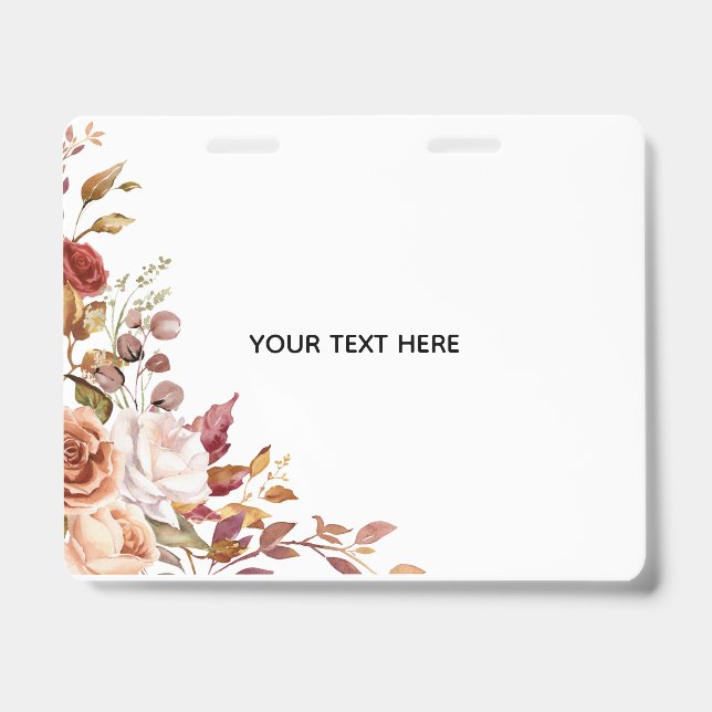 Create Your Own Floral Badge (Front)