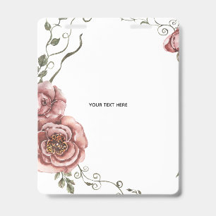 Create Your Own floral Badge