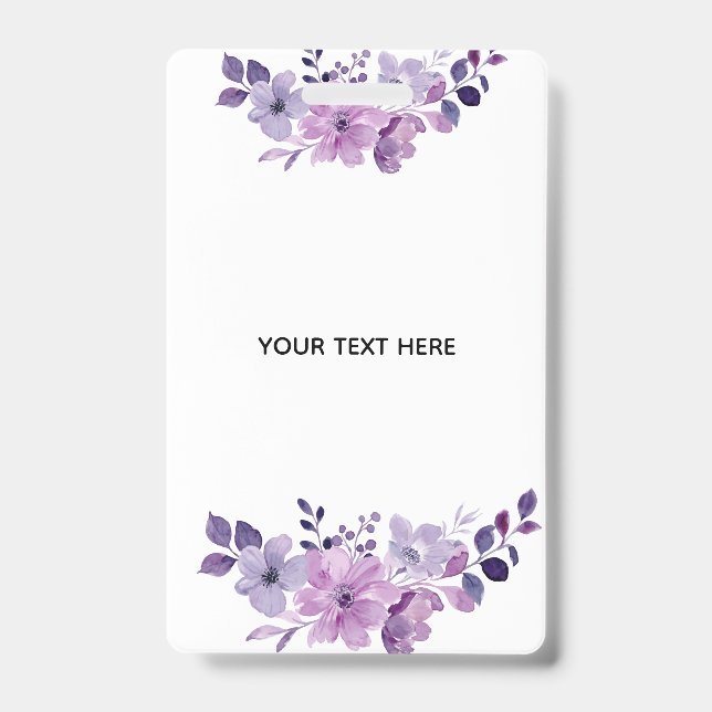 Create Your Own Floral Badge (Front)