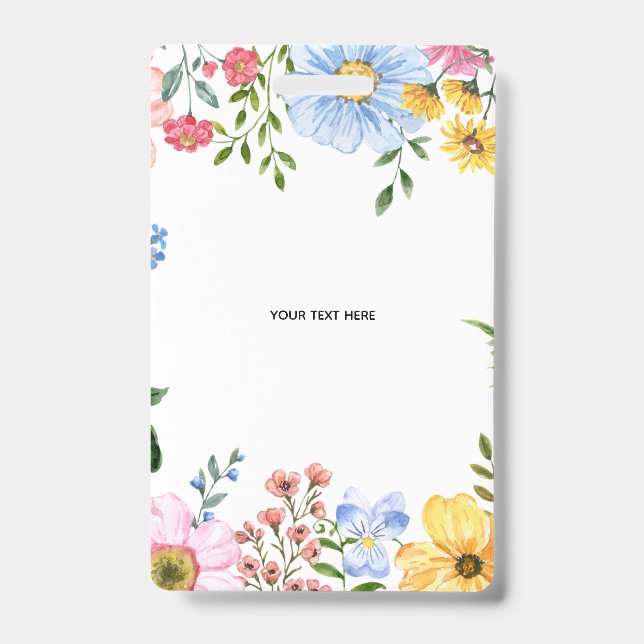 Create Your Own floral Badge (Front)