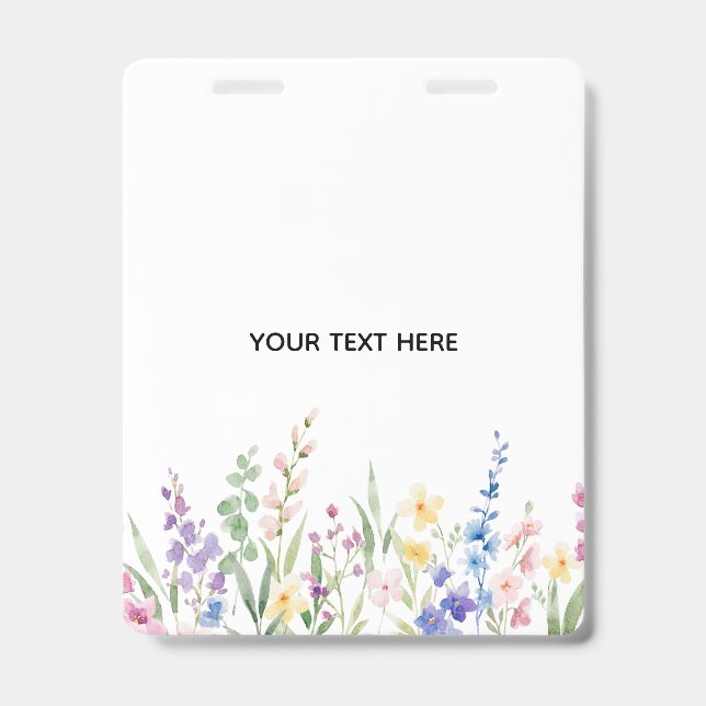 Create Your Own Floral Badge (Front)
