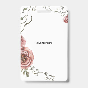 Create Your Own floral Badge