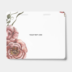 Create Your Own floral Badge