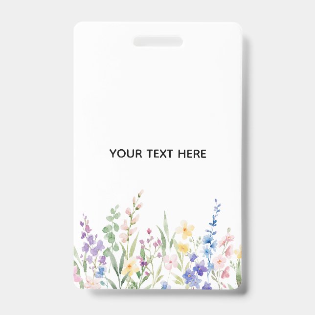 Create Your Own Floral Badge (Front)