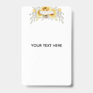 Create Your Own Floral  Badge