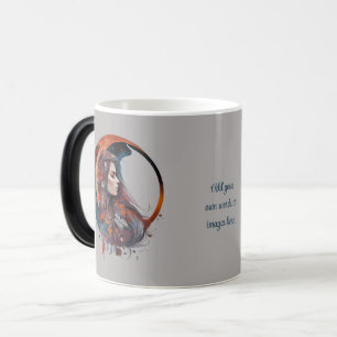 Create Your Own Floral Boho Autumn Moon Magic Mug