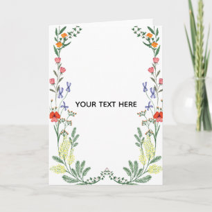 Create Your Own Floral Border Card