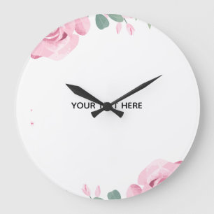 Create Your Own Floral Border Large Clock