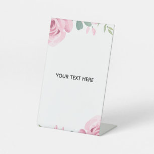 Create Your Own Floral Border Pedestal Sign