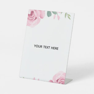 Create Your Own Floral Border Pedestal Sign