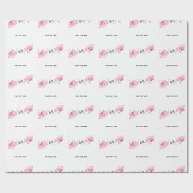 Create Your Own Floral Border Wrapping Paper (Flat)