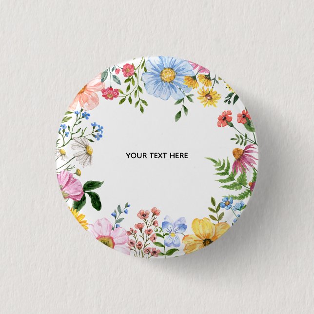 Create Your Own floral Button (Front)