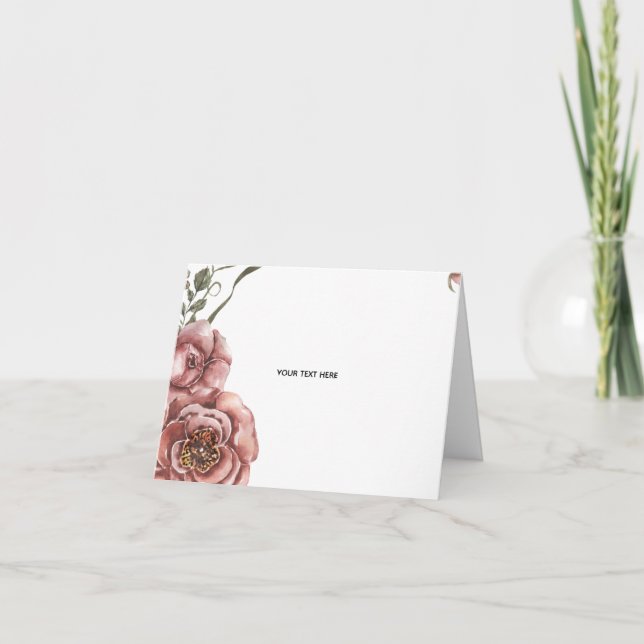 Create Your Own floral  Card (Front)