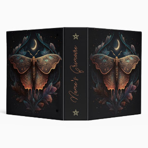 Create Your Own Floral Celestial Lunar Moth Binder