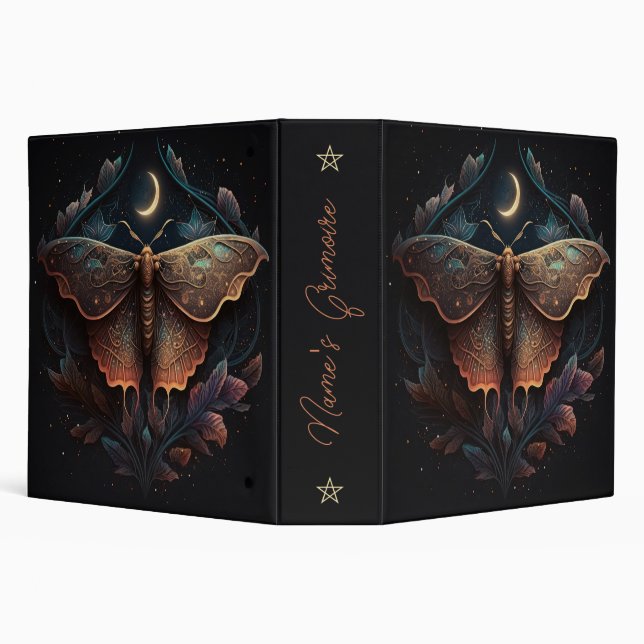 Create Your Own Floral Celestial Lunar Moth Binder (Background)