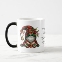 Create Your Own Floral Christmas Plaid Gnome Bell
