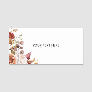 Create Your Own Floral Classic Name Tag