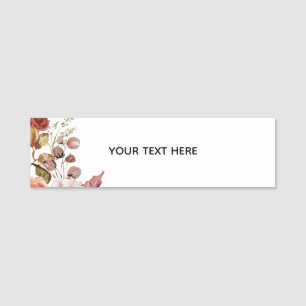 Create Your Own Floral Classic Name Tag