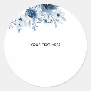Create Your Own Floral Classic Round Sticker