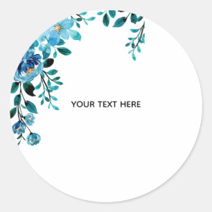 Create Your Own Floral Classic Round Sticker