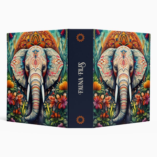 Create Your Own Floral Elephant Mandala Binder (Background)