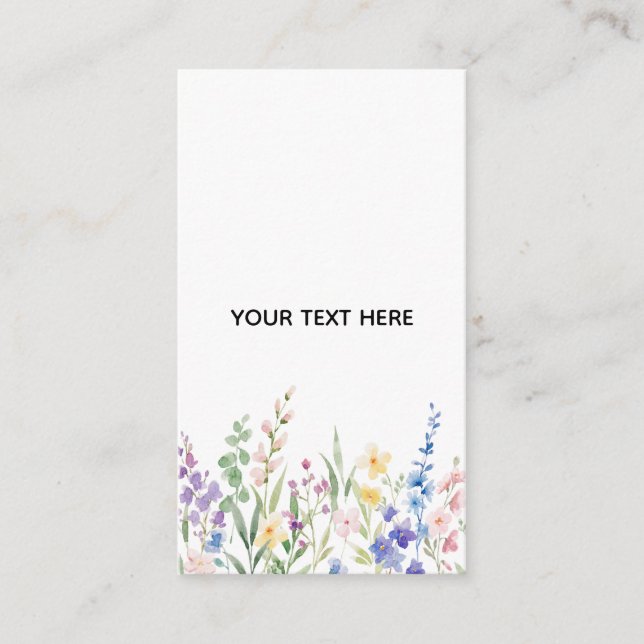 Create Your Own Floral  Enclosure Card (Front)