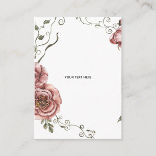 Create Your Own floral  Enclosure Card