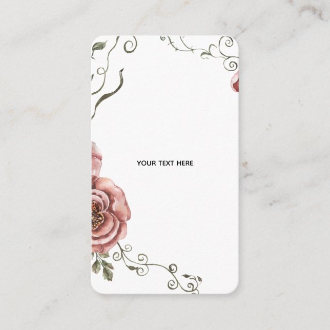 Create Your Own floral  Enclosure Card (Front)