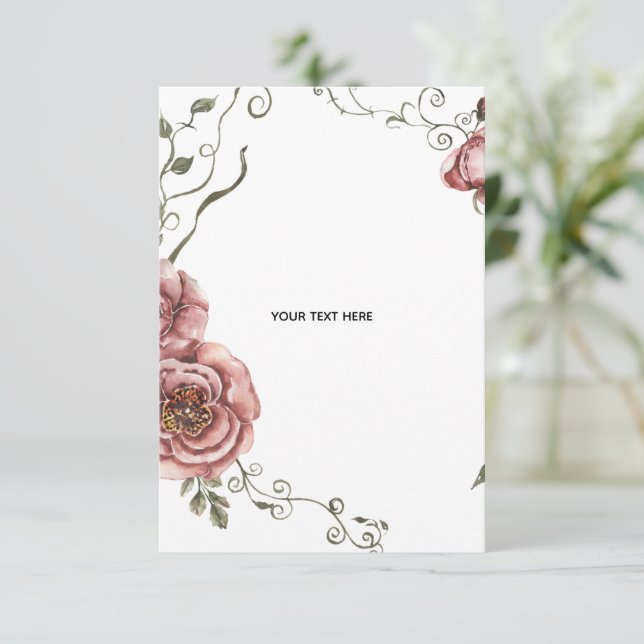Create Your Own floral  Enclosure Card (Standing Front)
