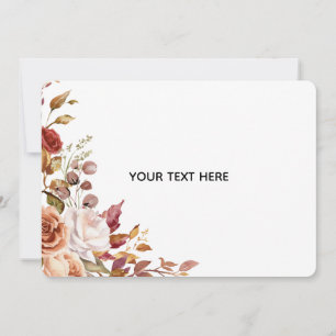 Create Your Own Floral Flat Card
