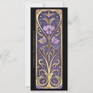 Create Your Own Floral Golden Art Deco Bookmark