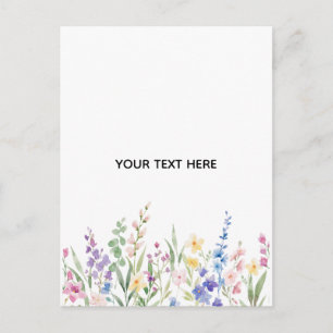 Create Your Own Floral Holiday Postcard