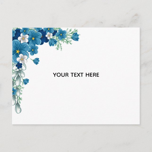 Create Your Own Floral Holiday Postcard (Front)