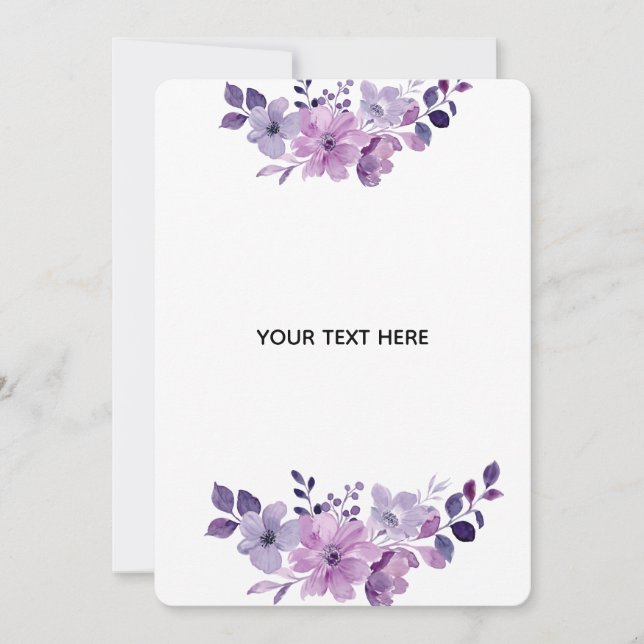 Create Your Own Floral Invitation (Front)