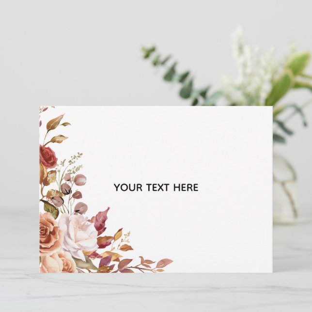 Create Your Own Floral Invitation (Standing Front)