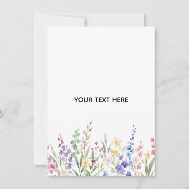 Create Your Own Floral  Invitation (Front)