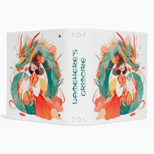 Create Your Own Floral Jade Chinese Dragon Goddess Binder