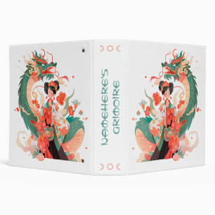 Create Your Own Floral Jade Chinese Dragon Maiden Binder