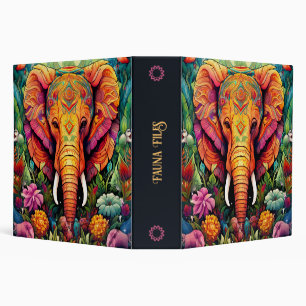 Create Your Own Floral Jungle Elephant Binder
