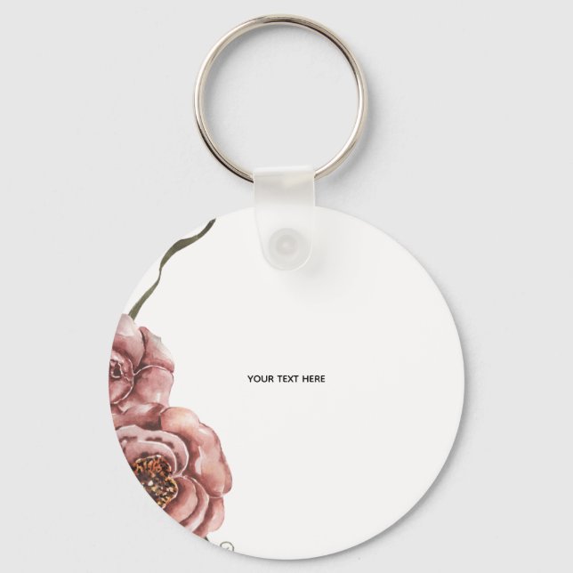 Create Your Own floral  Keychain (Front)