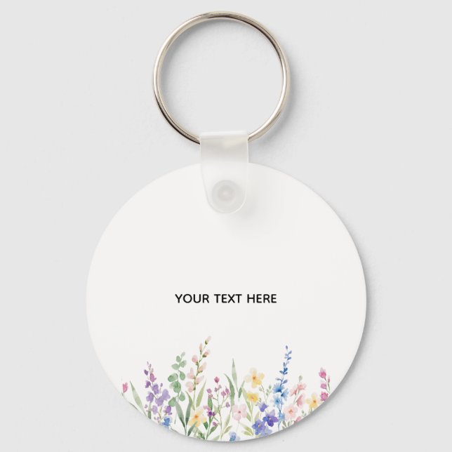 Create Your Own Floral  Keychain (Front)