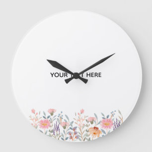 Create Your Own Floral Large Clock
