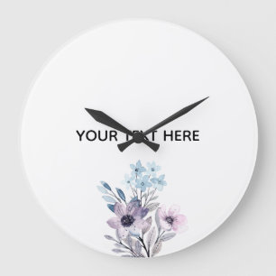 Create Your Own Floral  Large Clock